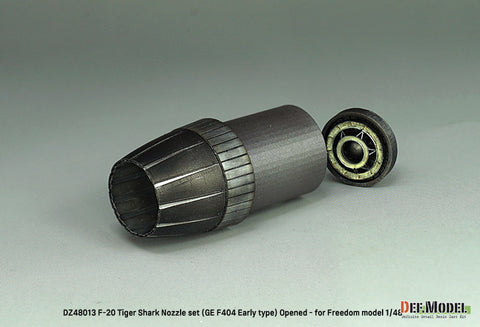 DEF Model DZ48013 1/48 F-20 TigerShark Nozzle set (GE YF404-100) Opened- (for Freedom model 1/48)