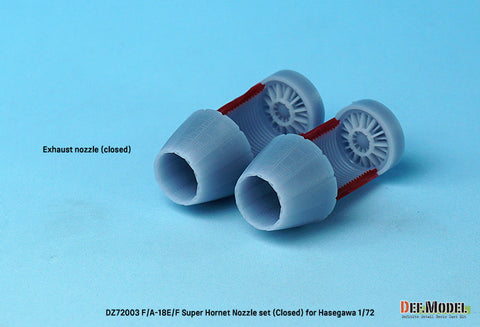 DEF Model DZ72003 1/72 F/A-18E/F/G Super Hornet Exhaust Nozzle set - Closed (for Hasegawa 1/72)