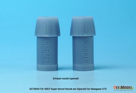 DEF Model DZ72004 1/72 F/A-18E/F/G Super Hornet Exhaust Nozzle set - Opened (for Hasegawa 1/72)