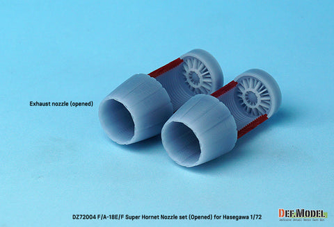 DEF Model DZ72004 1/72 F/A-18E/F/G Super Hornet Exhaust Nozzle set - Opened (for Hasegawa 1/72)