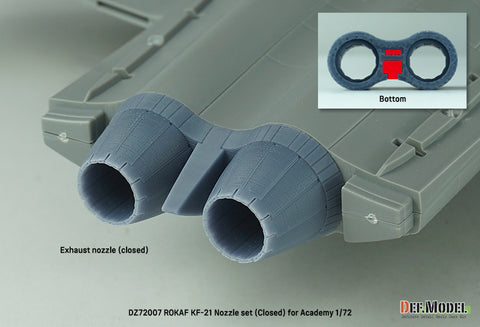 DEF Model DZ72007 1/72 ROKAF KF-21 Nozzle set - Closed (for Academy 1/72)
