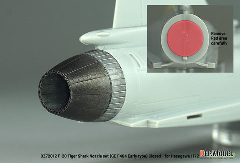 DEF Model DZ72012 1/72 F-20 TigerShark Nozzle set (GE YF404-100) Closed- (for Hasegawa 1/72)