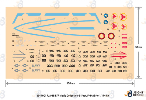 DEF Model JD14001 1/144 F/A-18E/F Super Hornet Decal set - Movie Collection No.6 for Revell f-18E/F - 1_b1d33d91-2808-4e1a-acbf-ec3ca4d37c41