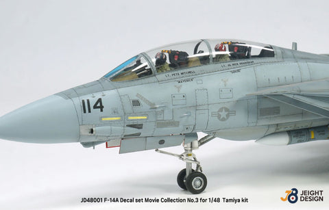 DEF Model JD48001 1/48 F-14A Decal set Movie Collection No.1 (for 1/48 Tamiya kit) - reprinted with small update