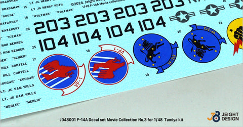 DEF Model JD48001 1/48 F-14A Decal set Movie Collection No.1 (for 1/48 Tamiya kit) - reprinted with small update - 6_aa9962df-8570-46c5-81de-14a7d714cca6