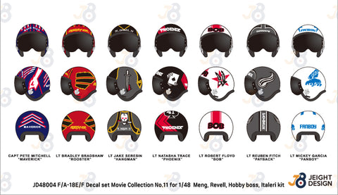 DEF Model JD48004 1/48 F/A-18E/F Super Hornet Decal set - Movie Collection No.11 w/ 2 Pilot Fig.s