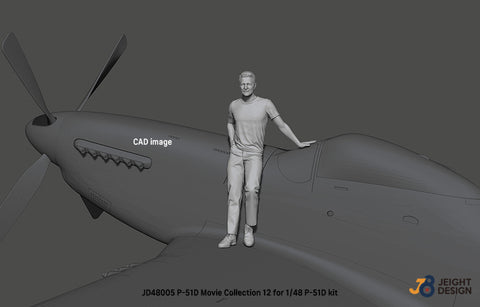 DEF Model JD48005 1/48 P-51D Mustang Decal / PE set w/ 1 figure Movie Collection No.12 (for Tamiya, Etc kit)