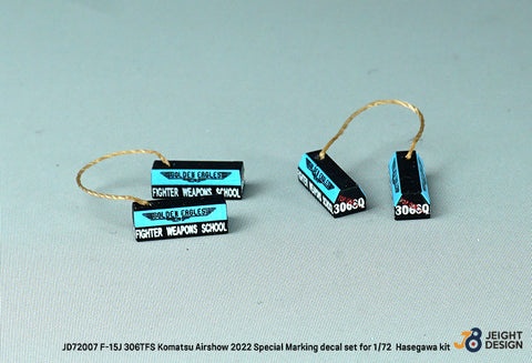 DEF Model JD72007 1/72 F-15J 306TFS Komatsu Airshow 2022 - Maverick special decal set (for 1/72 Hasegawa kit)