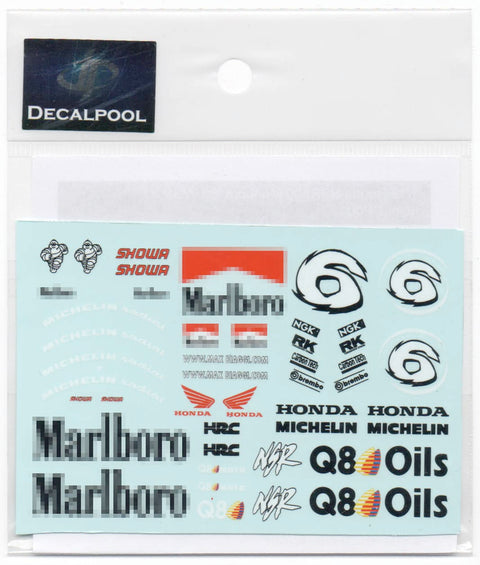 Decal Pool DP001 1/12 Honda NSR500 Marlboro #6 M. Biaggi Japan G.P. 1998