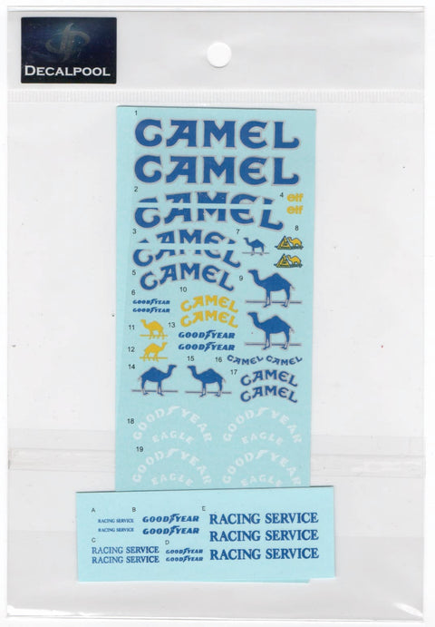 Decal Pool DP003 1/20 Lotus Honda 99T "Camel" Option logo '86