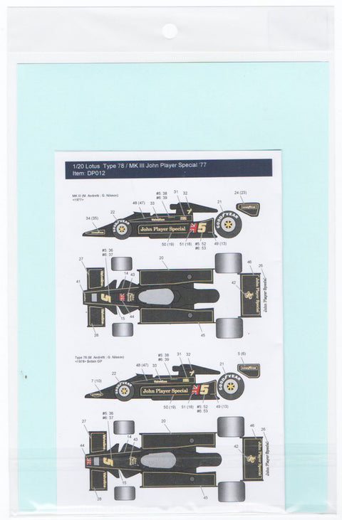 Decal Pool DP012 1/20 Walter Wolf WR1 "Goodyear" option