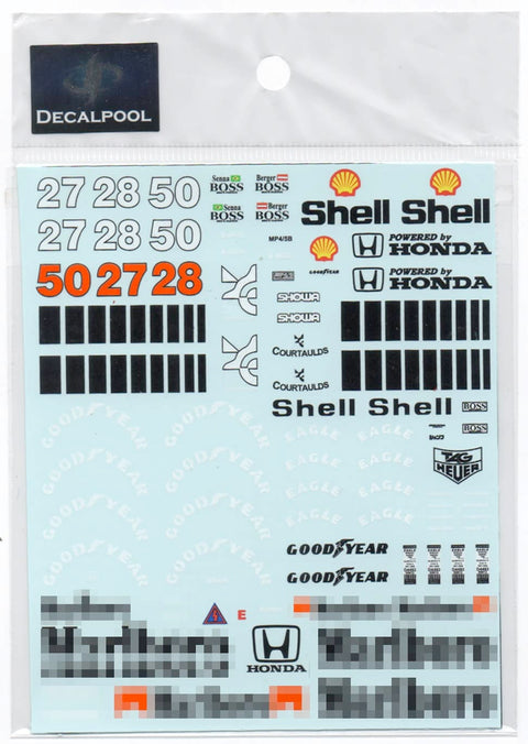 Decal Pool DP022 1/20 Mclaren MP4/5B