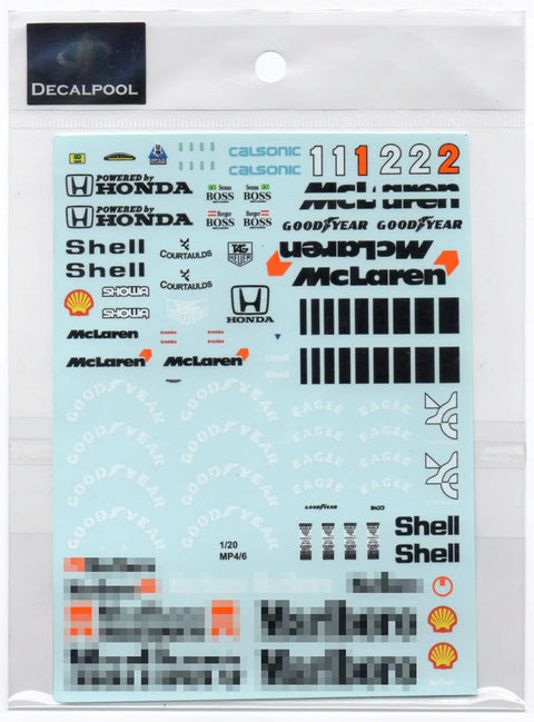 Decal Pool DP023 1/20 Mclaren MP4/6