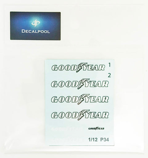 Decal Pool DP026 1/12 Tyrrell P34 Six Wheeler "Goodyear" logo