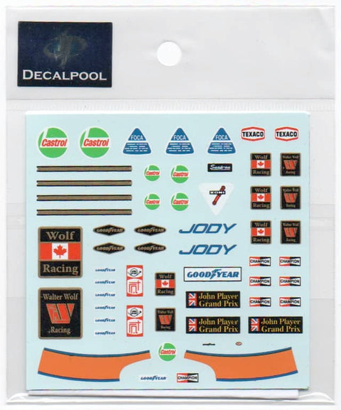 Decal Pool DP039 1/12 Walter Wolf WR1 '77 Driver & Pit Crew