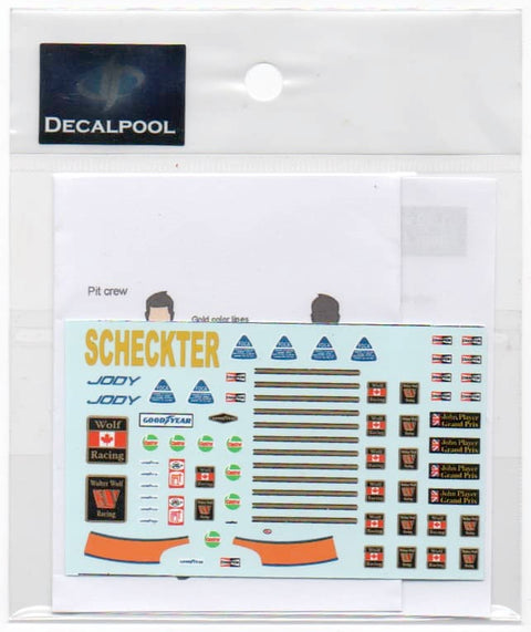 Decal Pool DP040 1/20 Walter Wolf WR1 Driver & Pit crew team