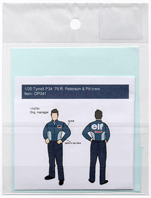 Decal Pool DP041 1/12 Tyrrell P34 Six Wheeler Driver & Pit Crew
