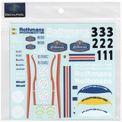 Decal Pool DP047 1/24 Porsche 956 Rothmans 24hr Lemans 1983