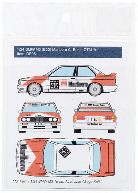 Decal Pool DP051 1/24 BMW M3 Marlboro DTM '92