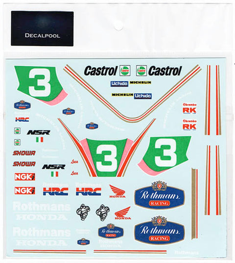 Decal Pool DP056 1/12 Honda NSR250 Rothmans #3 L. Cadalora WGP '91