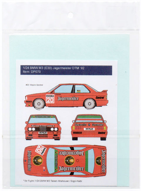 Decal Pool DP070 1/24 BMW M3 Jagermeister DTM 1992