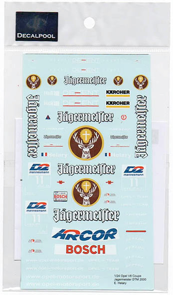 Decal Pool DP071 1/24 Opel Astra V8 Jagermeister DTM '01