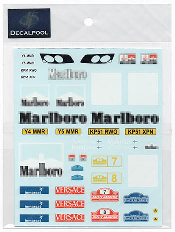 Decal Pool DP073 1/24 Mitsubishi Lancer EVO 7 "Marlboro" logo Sanremo '01