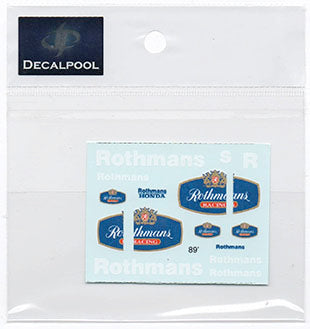 Decal Pool DP080 1/12 Honda NSR500 "Rothmans" logo F. Spencer WGP '89 Option