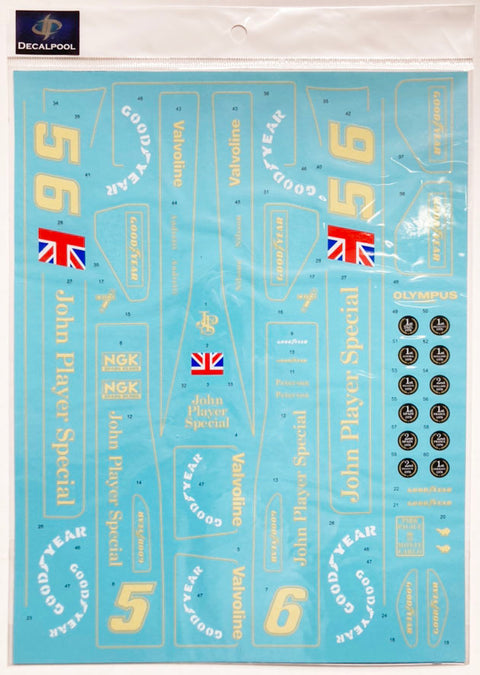 Decal Pool DP092 1/12 Lotus Type 78 JPS '78