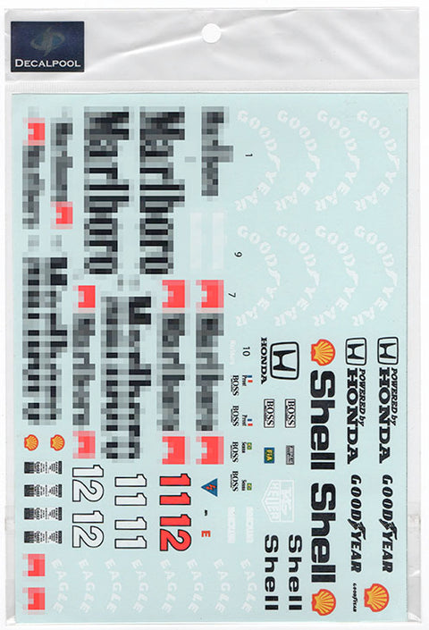 Decal Pool DP095 1/12 Mclaren Marlboro MP4/4 1988 for Minichamps