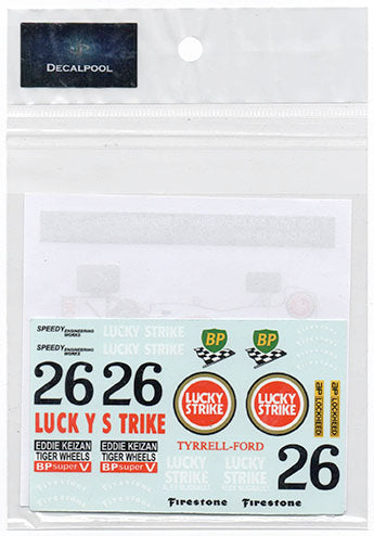 Decal Pool DP100 1/20 Tyrrell 004 Lucky Strike Blignault Racing 1973 for Ebbro