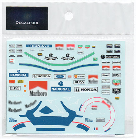 Decal Pool DP105 1/12 Mclaren Marlboro A. Senna / A. Prost Decal for Figure