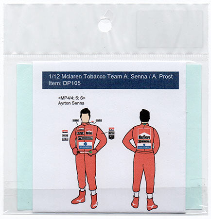 Decal Pool DP105 1/12 Mclaren Marlboro A. Senna / A. Prost Decal for Figure