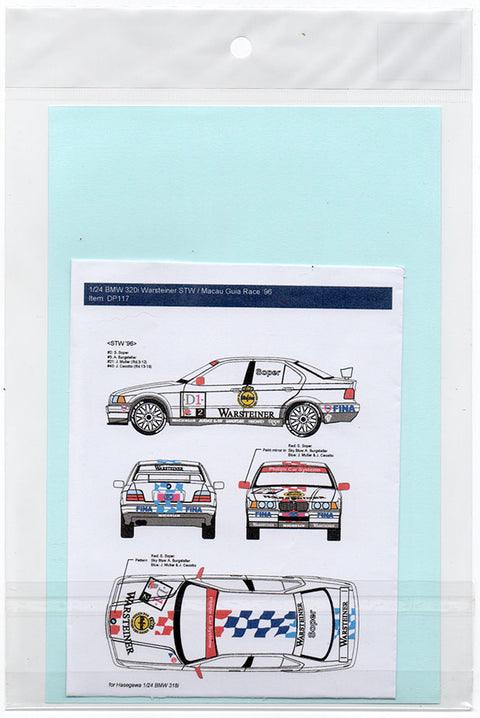 Decal Pool DP117 1/24 BMW 320i Warsteiner STW / Macau Guia Race 1996