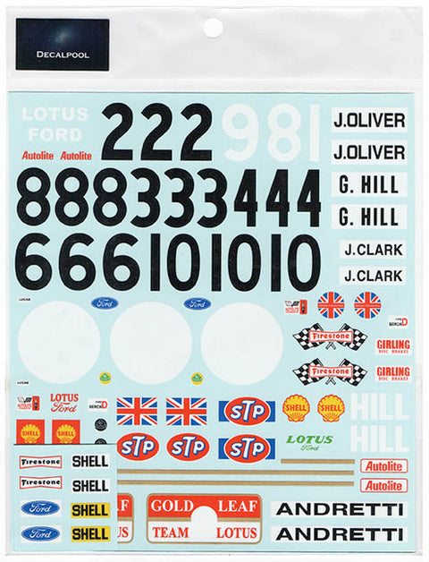 Decal Pool DP124 1/12 Lotus 49B Ford F1 Gold Leaf