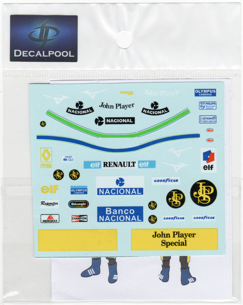 Decal Pool DP132 1/12 Lotus 98T JPS A. Senna Decal for Figure