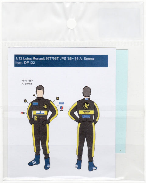 Decal Pool DP132 1/12 Lotus 98T JPS A. Senna Decal for Figure