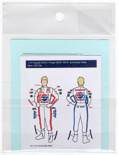 Decal Pool DP134 1/12 Suzuki Pepsi K. Schwantz Rider '88