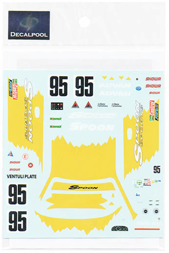 Decal Pool DP143T 1/24 Honda Civic EG6 spoon N1 #95 Endurance '1992 (+ Rims transkit)