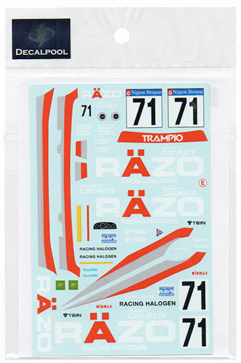 Decal Pool DP144T 1/24 Honda Civic EG6 Razo N1 Endurance '1992 (+ Rims transkit)