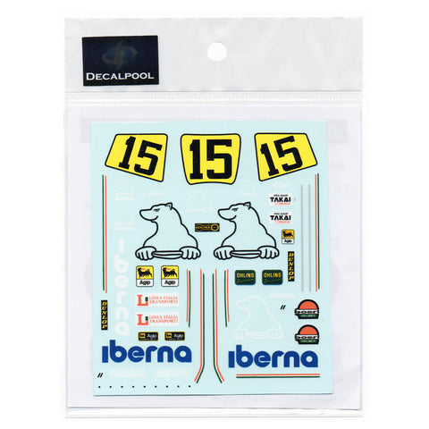Decal Pool DP168 1/12 Yamaha YZR500 Iberna #15 A. Valesi WGP 1988