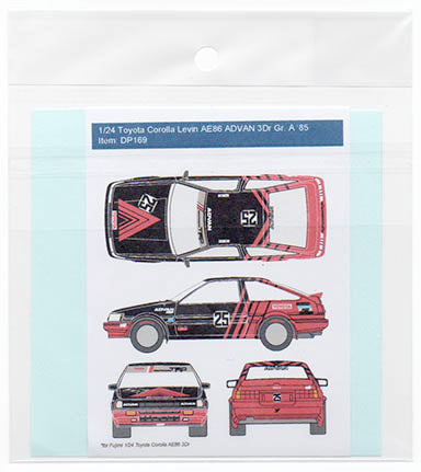 Decal Pool DP169 1/24 Toyota Corolla Levin AE86 ADVAN Inter Tec Winner 85' for Fujimi
