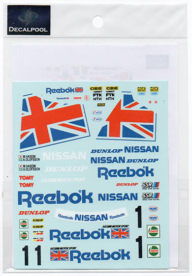 Decal Pool DP174 1/24 Nissan Skyline GT R32 Reebok #1 Gr. A 1990