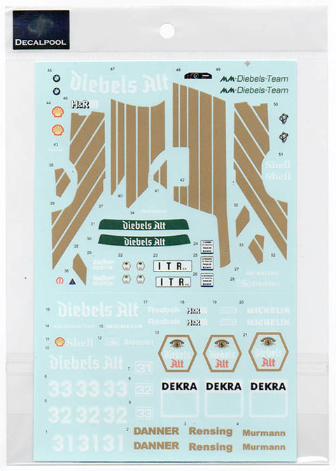 Decal Pool DP181 1/24 BMW M3 Diebels Alt DTM '91 for Beemax