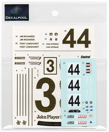Decal Pool DP182 1/24 BMW M3 JPS ATCC 1987 (CHROME GOLD)