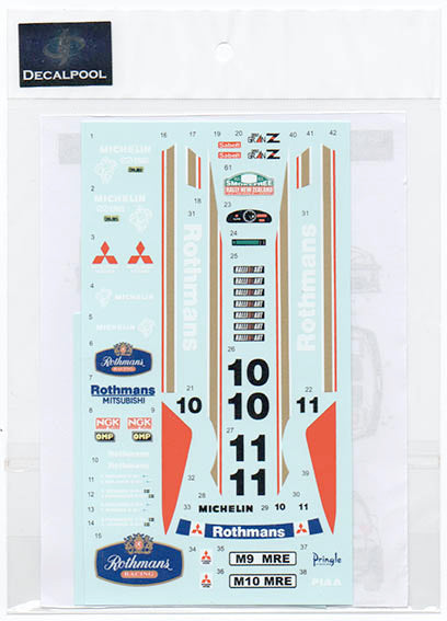 Decal Pool DP187 1/24 Mitsubishi Lancer EVO III "Rothmans" #10/11 New Zealand Rally '95 for Hasegawa