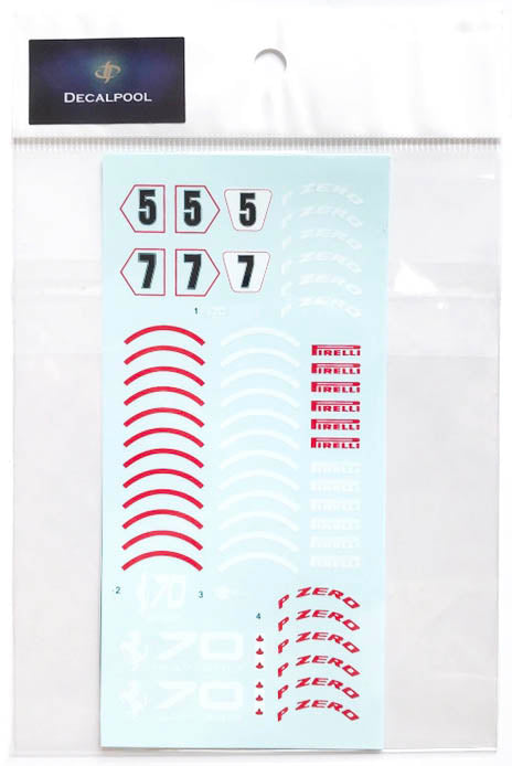 Decal Pool DP188 1/20 Ferrari SF70H Option Decal (Pirelli Tyre)
