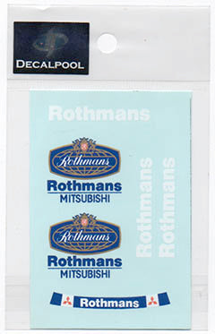 Decal Pool DP192 1/24 Mitsubishi Lancer EVO III "Rothmans" #4 New Zealand Rally '96 Option Logo for Hasegawa
