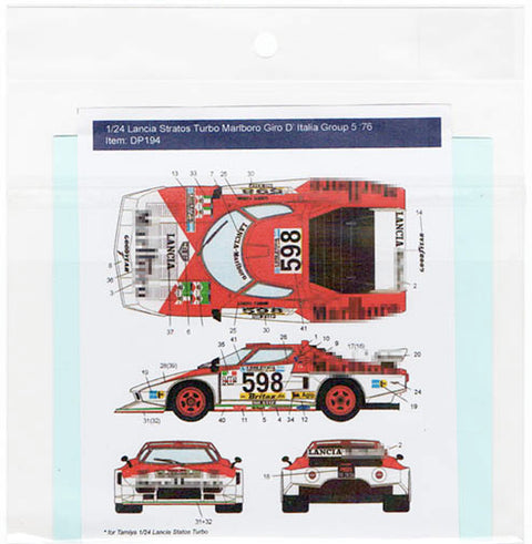 Decal Pool DP194 1/24 Lancia Stratos Turbo Marlboro Gr.5 Giro D' Italia '76