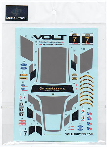 Decal Pool DP212 1/24 Ford Mustang GT4 Volt Lighting #7 IMSA 2017